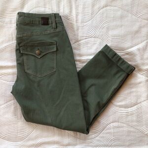 Jag Jeans Olive Green Cargo Crop SZ 6